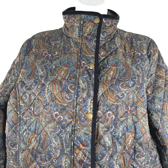 Talbots Paisley Quilted Jacket Womens Medium Multicolored Polyester CJ-1848 - Picture 3 of 9
